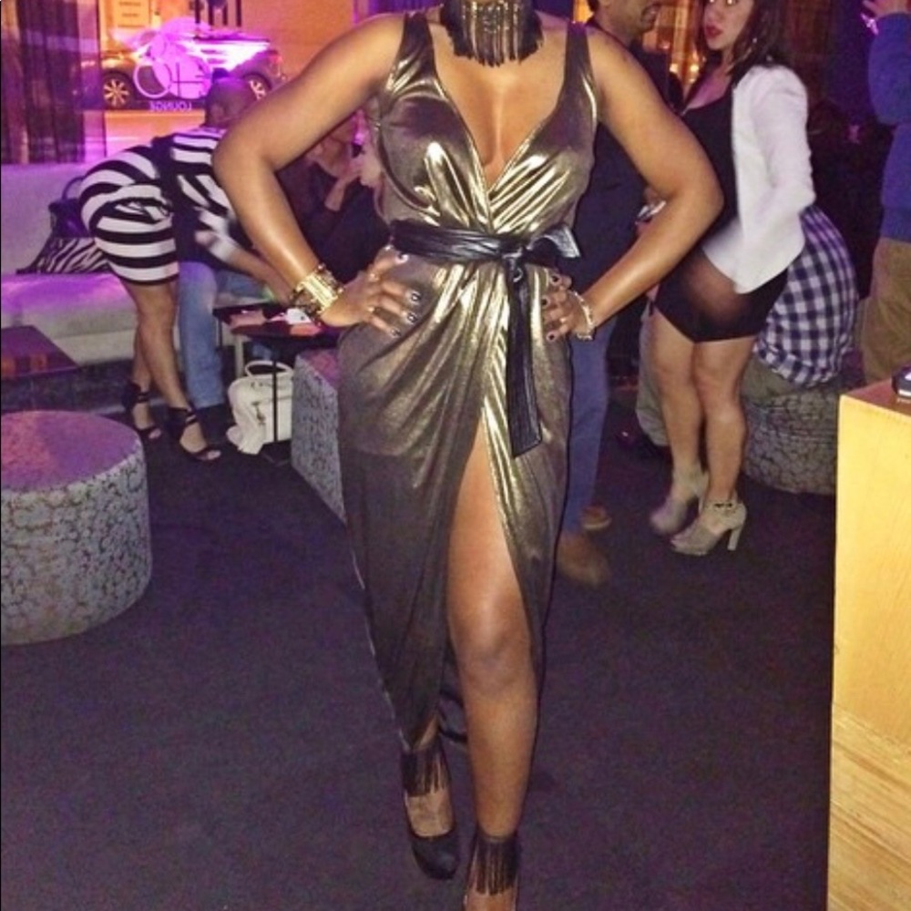 Metallic disco dress